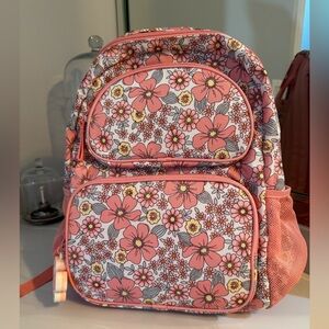 Cat and Jack NET Floral Pink Backpack with Pockets